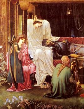 Sir Edward Coley Burne-Jones : The Last Sleep Of Arthur In Avalon
